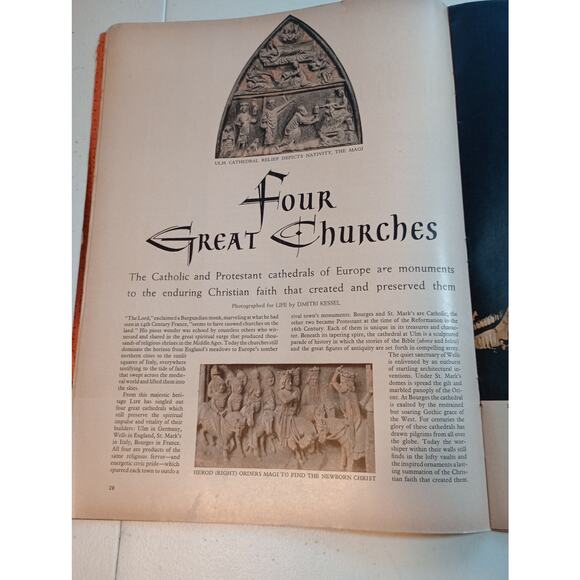 Life Magazine December 28, 1953 Madonna & Child Vintage Collection Cathedrals - Picture 9 of 13